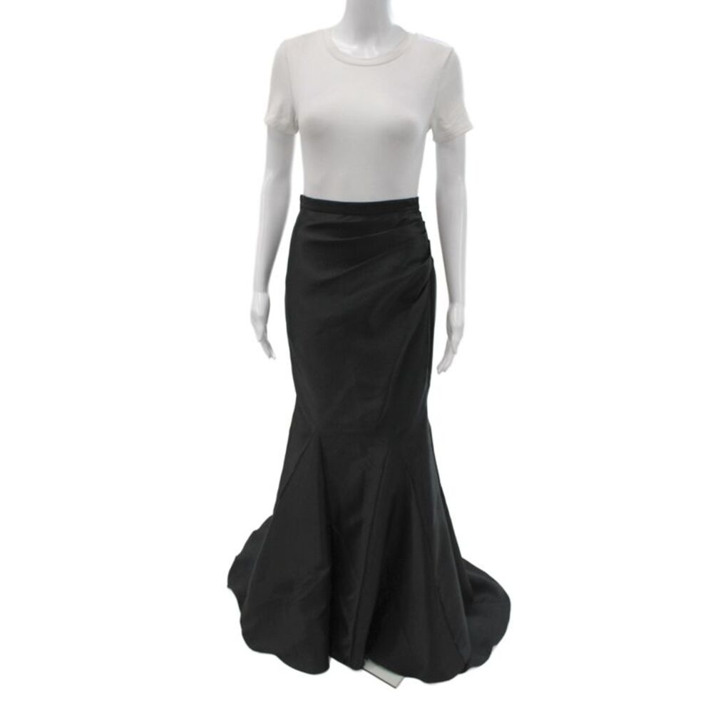 Belle Badgley Mischka Womens Black Trumpet Skirt Long 100% Polyester Size 4